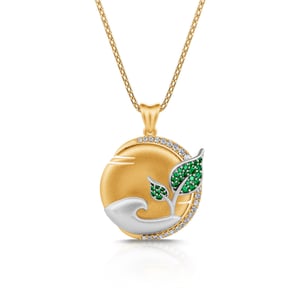 Jeulia "Tree of Life " Sterling Silver Necklace