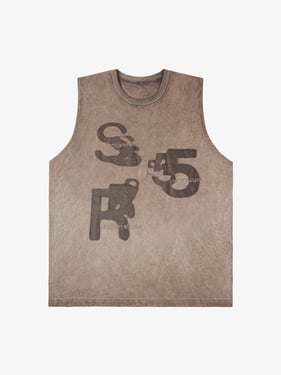 Thesupermade High Street Hip Hop Print Vest - 2373 - Brown / 2XL