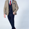 Marc Darcy Ted Tan Tweed Check Blazer