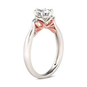 Jeulia Two Tone Bowknot Round Cut Sterling Silver Ring