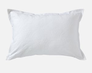 QE Home Corvo Pillow Sham, Geometric, White, King