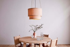nkuku Darat Mango Wood & Jute Pendant | Lights | One Size | Natural