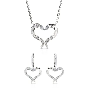 Jeulia "Fishes Dance" Sterling Silver Jewelry Set