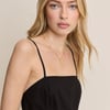 Black Square Neck Payson Midi Dress