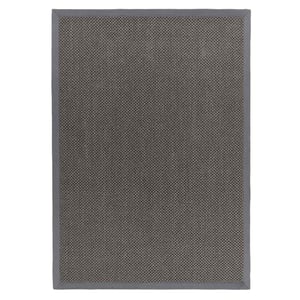 Sisal Grey with Dark Grey Border Rug - 80x150cm