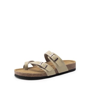 DREAM PAIRS Women   s Slip On Sandals with Arch Support