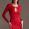 AKIRA All That Shines Rhinestone Mini Dress | Size 1X