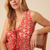 Red Broderie Anglaise Waistcoat