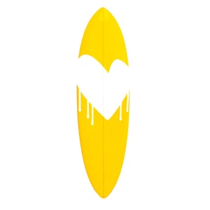 Drippy Heart Yellow Surfboard
