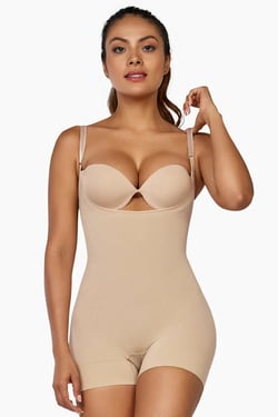 Shapewear Bodysuit Second Skin Hip Hugger - Nude / 2XL