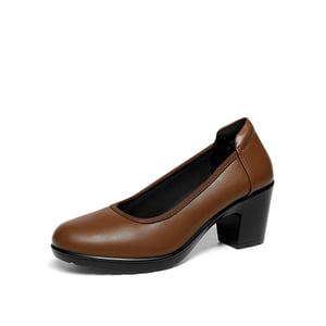 DREAM PAIRS  Stand All Day Pumps  Edena Chunky Low Block Heel Pumps