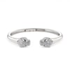 Jeulia "Wild Beauty" Two Leopard Sterling Silver Bangle