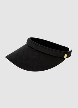 Quilted Visor Black - One Size