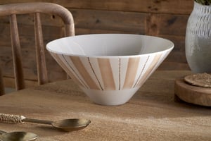 nkuku Patthar Serving Bowl | Serveware | Medium | Cream & Clay