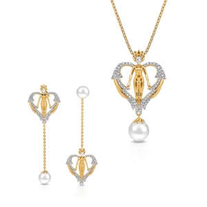 Jeulia "Winged Angel" Sterling Silver Jewelry Set