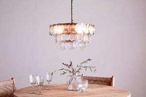 nkuku Kagitha Recycled Glass Chandelier | Lights | Small | Clear