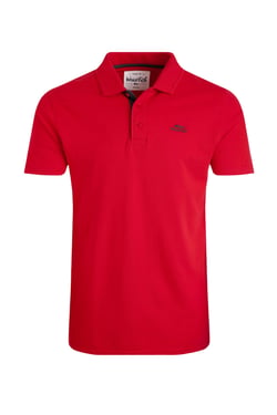 Weird Fish Miles Pique Polo Shirt Barberry Red Marl Size M
