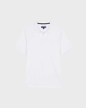Vilebrequin - Men Organic Cotton Pique Polo Shirt Solid - Polo - Palatin - White - Size 5XL