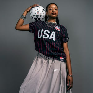 Unisex USMNT New Era Pinstripe T-Shirt / 2X