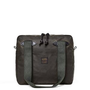 Filson Tin Cloth Tote Bag With Zipper Otter Green