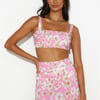 Dancing Under The Glow Crop Top Pink