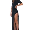 AKIRA Amelia Turtleneck Bodycon Maxi Dress | Black | Size Large