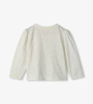 Baby & Toddler Girls Cream Hot Melt Basic T-Shirt
