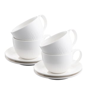Belleek Living Erne Cappuccino Cup & Saucer Set of 4