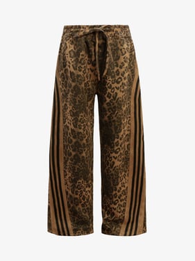 French Terry Cheetah Print Suede Tracksuit - 2277 - Brown / S / Pants Only