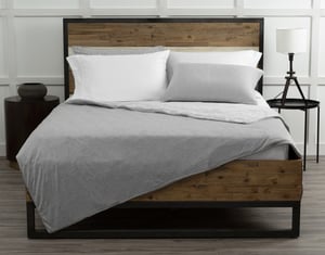 QE Home Cool Touch Weighted Blanket Cover, Grey