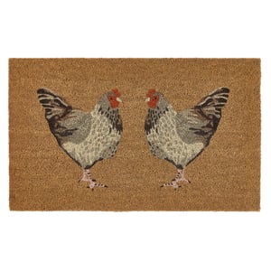 Chickens Coir Doormat - 45x75cm