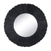 Slate Black Round Mirror