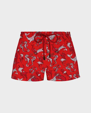 Vilebrequin - Women Swim Shorts Whales Love - Shorty - Fabya - Red - Size S