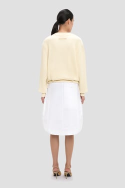 Victoria Beckham Relaxed Fit Jumper In Ivory - XL - Womens