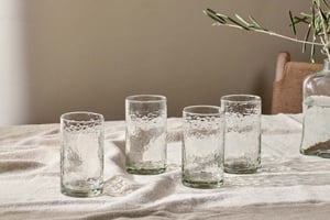 nkuku Yala Hammered Highball Set Of 4 | Glassware | Clear