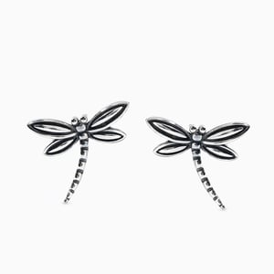 Jeulia "Live Life to The Fullest" Dragonfly Sterling Silver Earrings