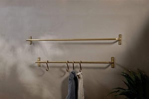 nkuku Laila Iron Hanging Rail | Storage | Large | Brass