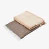 Cashmere Stripe Throw - Natural Beige