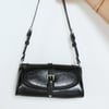 Gemma Bag Black Crinkle Silver