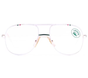 Lacoste 217FL L192 - White / Clear / Aviator