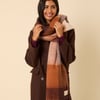 Brown & Beige Check Scarf