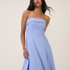 Blue Bow Back Chelsea Midi Dress