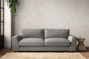 nkuku Guddu Large Sofa | Make To Order | Brera Linen Smoke | No Colour