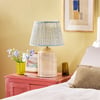 Smaller Averie table lamp in natural whitewash