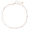 Layered Bobble Chain Necklace Rose Gold