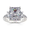 Jeulia Emerald Cut Sterling Silver Ring