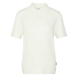 Barbour Womens Hartland Knitted Polo Jumper Cloud