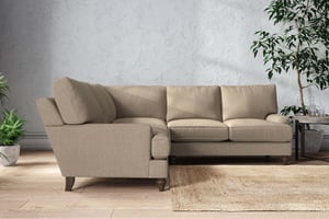 nkuku Marri Large Corner Sofa | Make To Order | Brera Linen Pebble | No Colour