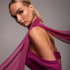 Goddiva Chiffon Scarf - Magenta