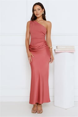 Starlit Darling Satin Maxi Dress Pink